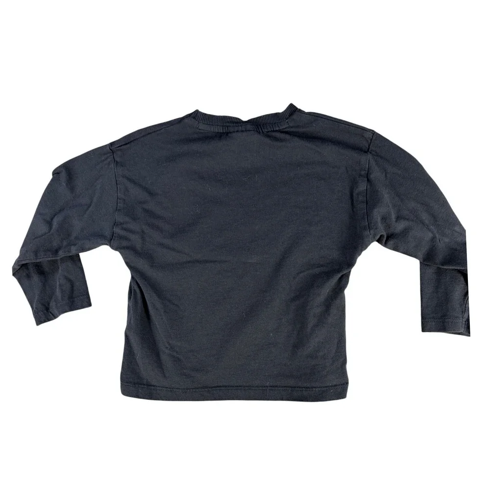Barbie Style Icon Shirt Long Sleeve Graphic Tee Black 1.5-2 Years Cotton
